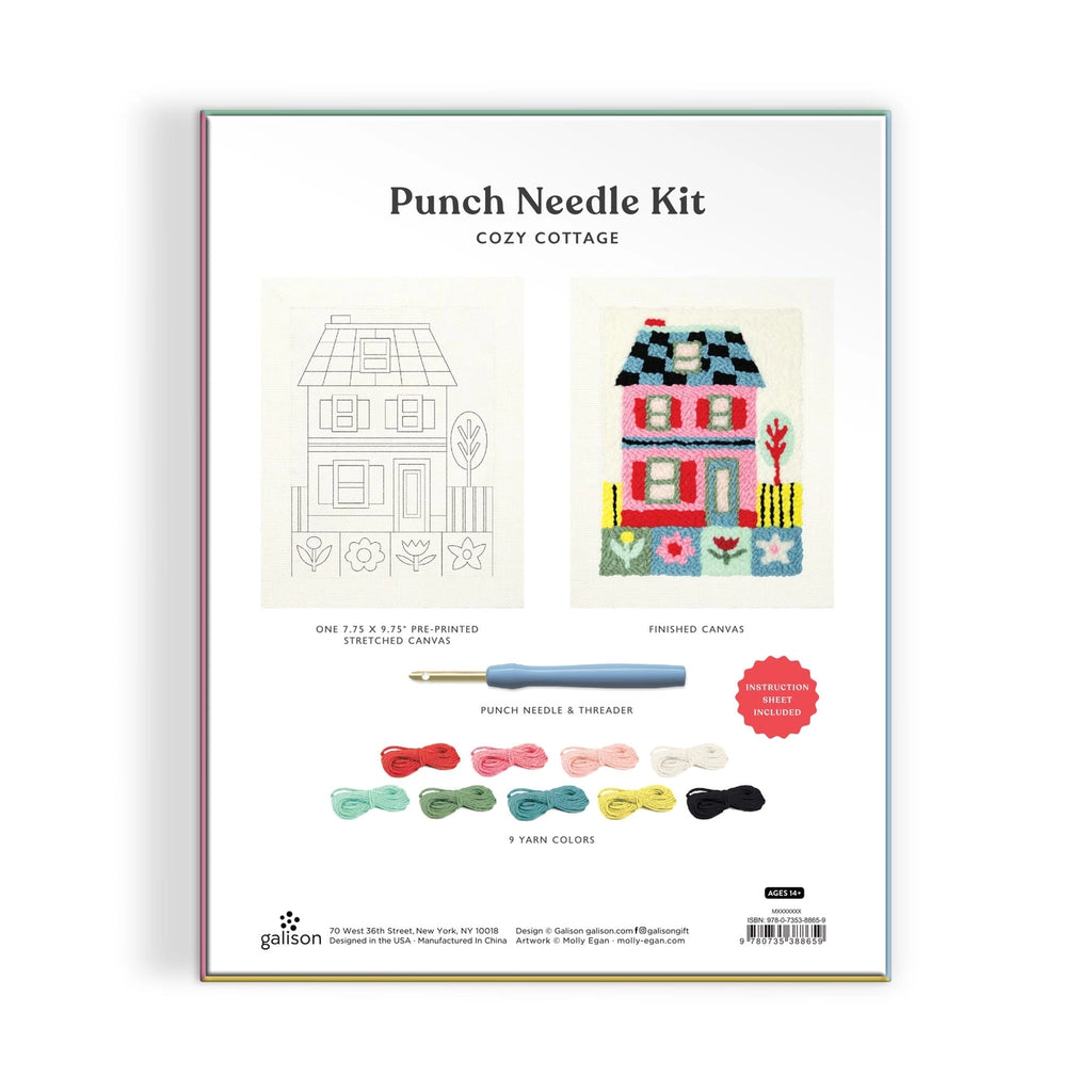 🩷🧡💛Cozy Cottage Punch Needle Kit💛🧡🩷